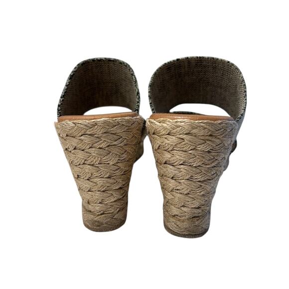 Andre Assous Amalia Wedge Sandal Women’s 38/7 Espadrille Leather Upper Spain - Picture 4 of 7